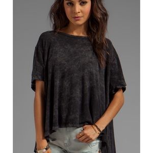 Free People Black Circle Tee Xsmall